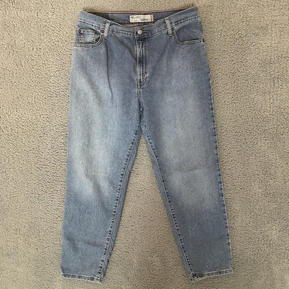 Levi's 550 Relaxed Tapered Womens Jeans Blue Size 16 S Denim Cotton Blend